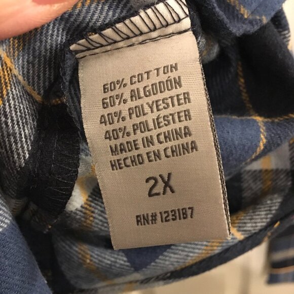 Wrangler Sleepwear Women's Flannel 2 Piece Sz 2X - Picture 3 of 12